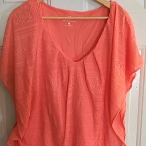 Coral blouse